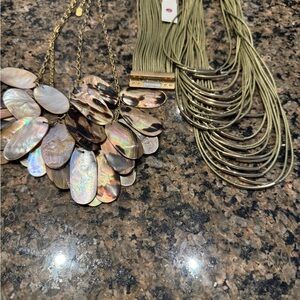 Elegant Shell and Cord Necklace Set